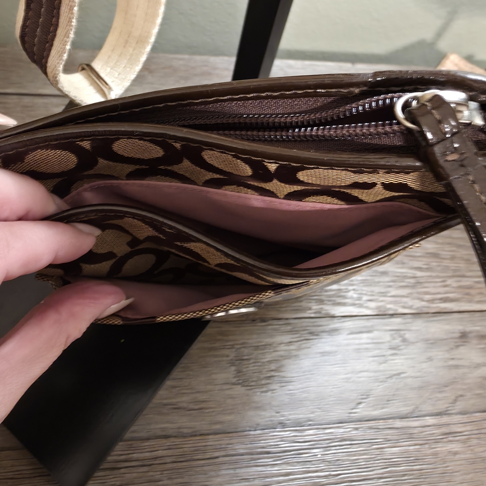 Brown Patterned COACH Crossbody Bag - Picture 6 of 16